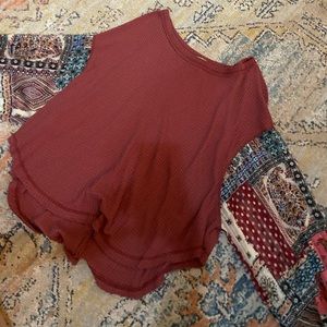 VICI Dolls waffle knit balloon sleeve top